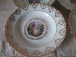 Lot 6 assiettes creuses  / porcelaine royal / n°9024