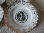 Lot 6 assiettes creuses  / porcelaine royal / n°9024