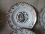 Lot 6 assiettes creuses  / porcelaine royal / n°9025