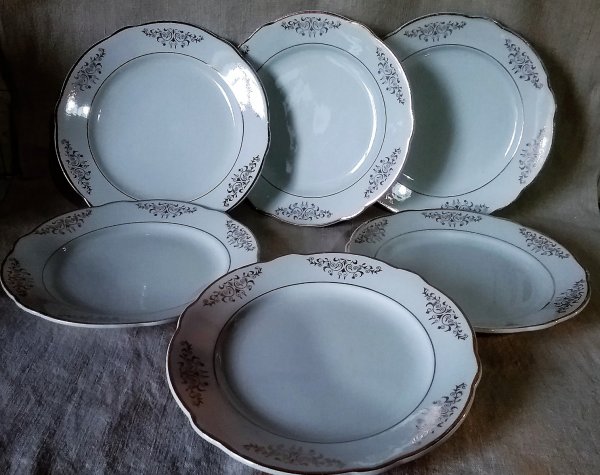 Lot 6 assiettes plates  / Lunéville / n°9014