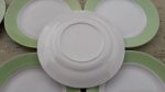 Lot 6 assiettes a dessert  / Vintage / Vert / n°3755