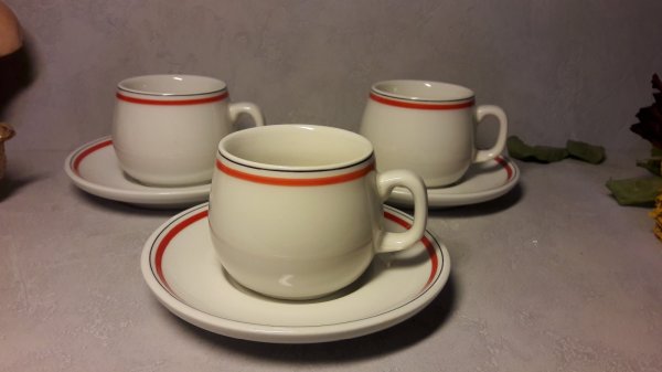 Lot de 3 tasses vintages / bistrot / Lobjoy / n°5056