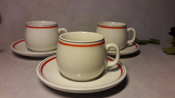 Lot de 3 tasses vintages / bistrot / Lobjoy / n°5056