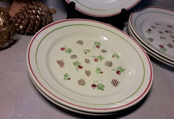 Lot de 6 assiettes plates  / Lunéville / Vintage / n°5042