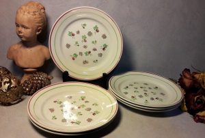 Lot de 6 assiettes plates  / Lunéville / Vintage / n°5043