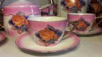 Ancien service a café / rose / fleur / complet / n°5095