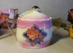 Ancien service a café / rose / fleur / complet / n°5095