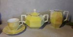 Service a café vintage / Jaune / Porcelaine / n°5097