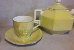 Service a café vintage / Jaune / Porcelaine / n°5097