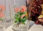 Paire de verres / Vintage / Roses / n°5236