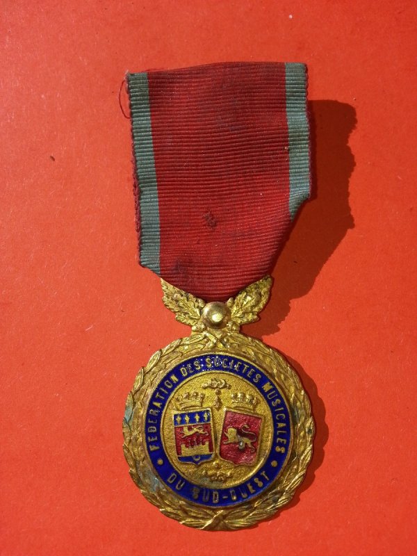 Ancienne médaille Société musicale sud ouest n°492