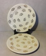 Lot de 2 anciennes assiettes Limoges / Fleurs dorées / n°5471