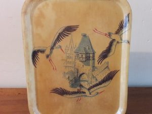 Plateau / Vintage / Fibre de verre / Cigogne / n°5696