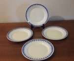 Lot de 4 assiettes plates / Vintage / Badonviller / n°6091