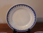 Lot de 4 assiettes plates / Vintage / Badonviller / n°6091