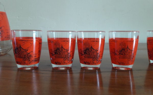Service a porto vintage / verres + carafe / n°6320