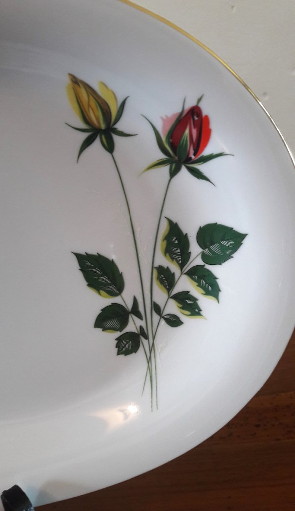 Plat vintage / roses / Winterling / n°6366