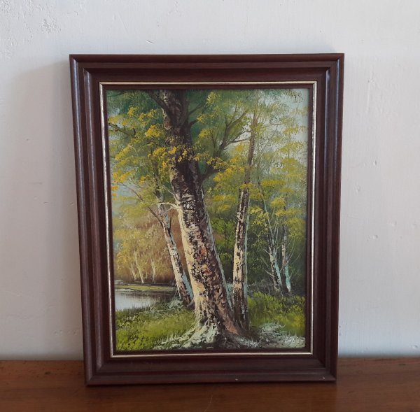 Peinture / Huile sur toile / forêt / n°6411