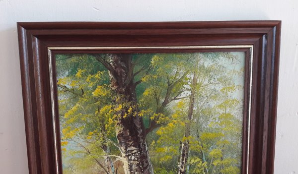 Peinture / Huile sur toile / forêt / n°6411