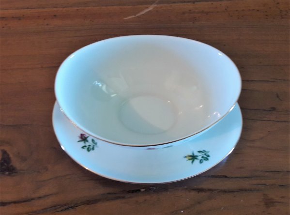 Saucière vintage Winterling Bavaria Rose n°6403