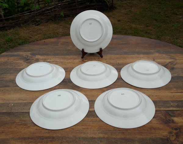 Lot 6 anciennes assiettes a soupe Limoges n°6623