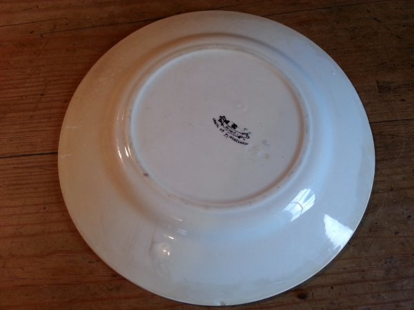 Ancienne assiette parlante creil Domestiques n°7029