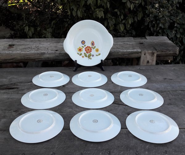 Service a gateaux vintage en porcelaine n°7296