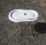 Bidet vintage en tôle émaillée n°7379