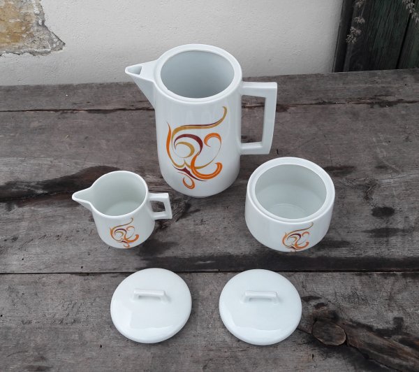 Service a café vintage porcelaine Vierzon n°7513