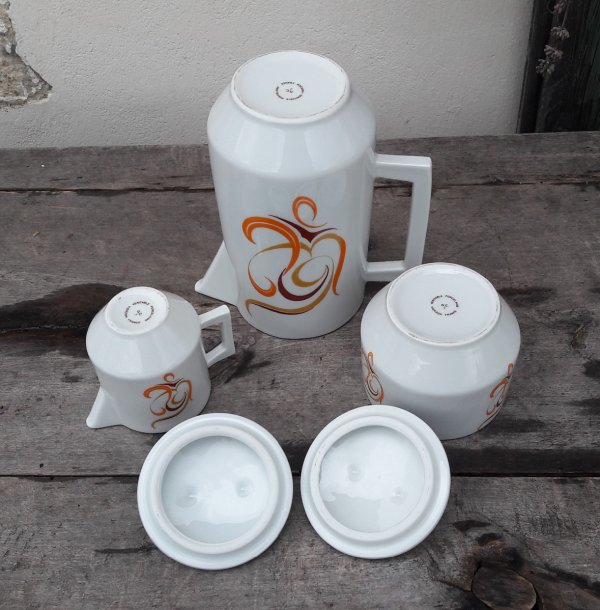 Service a café vintage porcelaine Vierzon n°7513