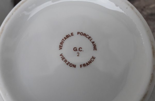 Service a café vintage porcelaine Vierzon n°7513