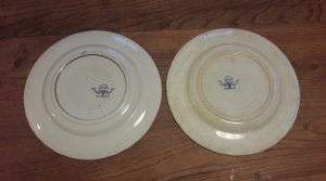 Lot 2 anciennes assiettes Bordeaux Vieillard St Louis XV n°7969