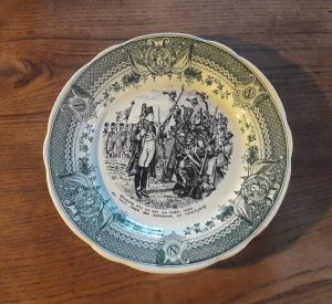 Ancienne assiette parlante / Sarreguemines / Napoléon / n°7963