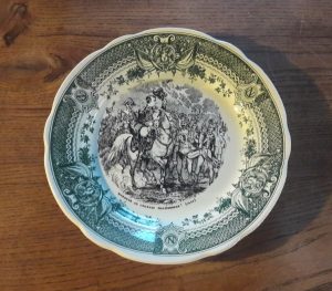 Ancienne assiette parlante / Sarreguemines / Napoléon / n°7966