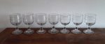 Lot de 7 anciens verres soufflés n°8002