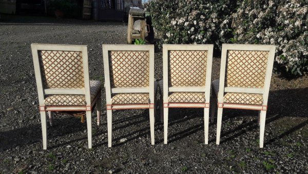 Lot de 4 chaises Style Louis XVI Maurice Hirch n°7976