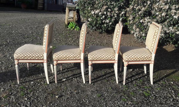 Lot de 4 chaises Style Louis XVI Maurice Hirch n°7976