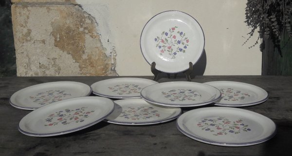 Lot 8 assiettes a dessert Moulin des Loups n°6219