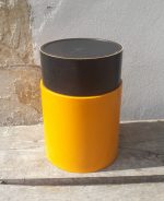 Corbeille a papier vintage Manade Samp Orange n°4762