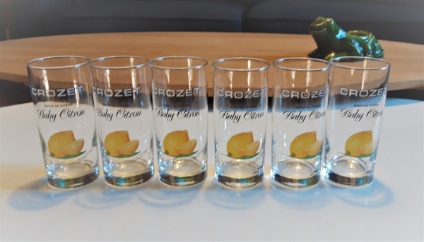 Lot de 6 verres Sirop CROZET n°4913