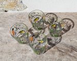 Lot de 4 verres vintages / Oiseaux / n°4889