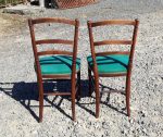 Ancienne paire de chaises en noyer n°4935