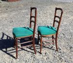 Ancienne paire de chaises en noyer n°4935