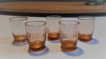 Lot de 5 petits verres vintages roses n°2135