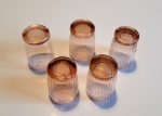 Lot de 5 petits verres vintages roses n°2135