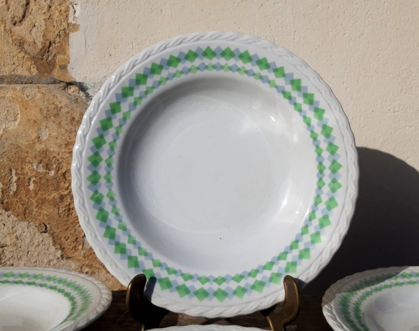 Lot de 6 assiettes a soupe vintages L'Amandinoise n°2291