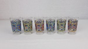 Lot de 6 verres a thé vintages n°2589