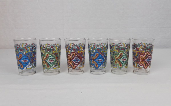 Lot de 6 verres a thé vintages n°2589