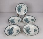 Lot de 5 anciennes assiettes a soupe Margot st Amand n°2488