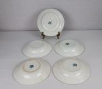 Lot de 5 anciennes assiettes a soupe Margot st Amand n°2488